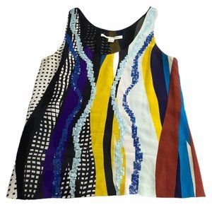 Diane Von Furstenburg Silk Blouse Top Sleeveless S
